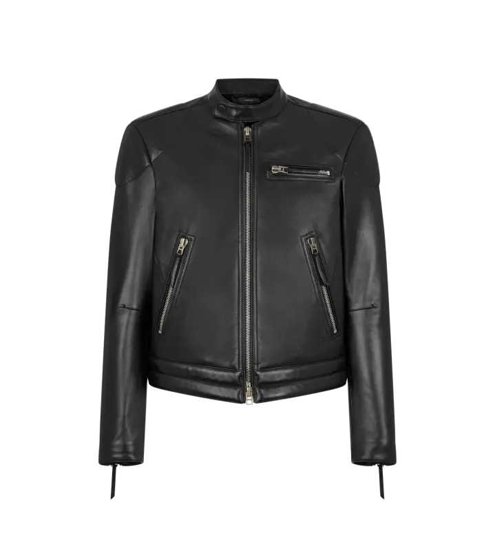 NAPPA GRAIN LEATHER BIKER BLACK online